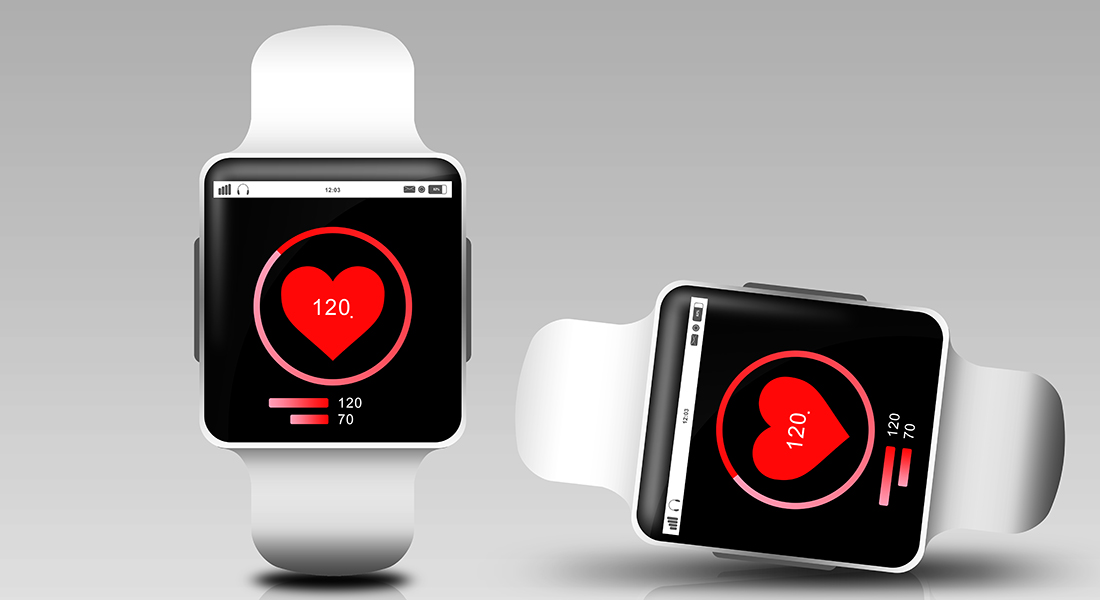 Smart watches with hearts. Photo: Colourbox