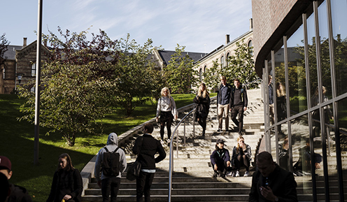 Students at campus. Photo: Jakob Dall